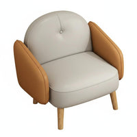 Curved Backless Settee with Pedestal Table Creamy aesthetic Commercial Furniture Soft and Comfortable adaptable Combination