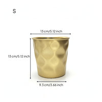 Hammered Metal Planter with Textured Surface Decorative Tapered Planter Sophisticated Flower Pot Long-Lasting for Home Decor, Desk