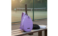 Large Capacity Badminton Backpack Double Shoulder Straps Tennis Backpack Wear-Resistant Quilted Design for Travel