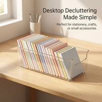 Desk Storage Organizer Box, Clear Acrylic Desktop Drawers, Organiser for Dorm Room, Office Bathroom