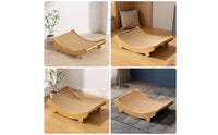 Cat Scratcher Bed Curved Cat Scratching Board Woven for Cats, Kittens, Indoor, Living Room, Bedroom