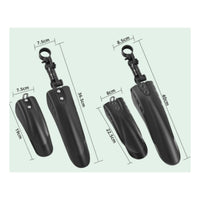 Child Bike Mudguard Set Black Kids Cycle Mudguards Child Bike Fenders Easy to Install Mudguards with Mounting Tabs Curved