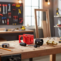 4 Easy Steps Door Lock Installation Kit Doorknob Installation Jig Wood Door Lock Hole Cutter Set for DIY Enthusiasts, Carpenters, Locksmiths, Home Improvement, Construction Site