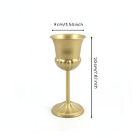 Gold-Colored Goblet Vase Slender Vase with Pedestal Flared Compote Bowl Golden for Receptions