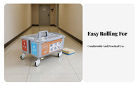 Commercial Cleaning Cart Heavy-Duty Multi-Shelf Cleaning Trolley Large Capacity Janitor Cart with Bag for Janitors, Shopping Malls, Schools