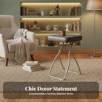 Foldable Design Folding Padded Stool Easy Storage Portable Seating Space-Saving Household Furniture Lightweight for Apartment Dwellers, Event Personnel, Small Areas, Entryway, Bedroom, Living Room