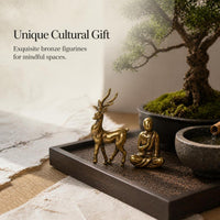 Miniature Deer Figurine and Landscape Ornament for Micro-Landscape Decor
