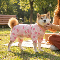 Four-Legged Dog Post-op Suit for Large Dogs, Crew Neck Four-Legged Clothing, Anti Licking Casual Apparel for Spring Autumn Summer