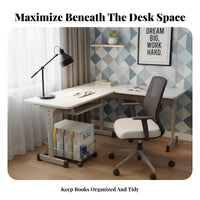 Rolling Desk-Side Book container With casters accessibleTop organizer Wheeled for Students, Kids