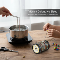 0.5mm Variegated South American Flat Waxed Cord for DIY Bracelets and Crafts