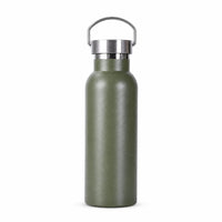 Brushed Metal Finish Vacuum Insulated Bottle Double Wall Insulation Drinkware for Outdoor
