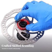 Aluminum Alloy Center Lock to 6 Bolt Adapter High Strength Centerlock to 6-Bolt Adapter CNC Machined for Mountain Bikers, Road Cyclists