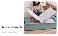 Wheeled Storage Bin Space-Saving Wheeled Under-Bed Container particlesshield