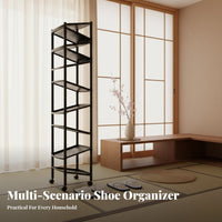 Space-Saving Multi-Layer Shoe Rack Dust-Proof Multi-Tier Shoe Shelf Japanese Design Household Storage Easy Assembly for Students, Homeowners, Dormitory, Dorm Room, Behind the Door, Small Areas