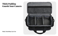 Padded Crossbody Camera Bag Long-Lasting Construction Padded Camera Bag Multi-Pocket Design Multiple Pockets for Travelers