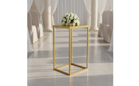 Wedding Aisle Floor Simple Setup to Assemble Geometric Column Flower Display Stand Resistant Gold Column Pedestal for Party