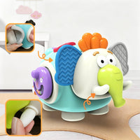 Tactile Sensory Elephant Textured Elephant Toy Colorful Fine Motor Toy Interactive for Babies, Toddlers, Travel, Car Seat, Stroller