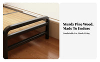 Foldable Design Folding Bed Frame Space-Saving Collapsible Bed Frame Portable Household Furniture Easy Assembly for Office Workers, Apartment Dwellers, Students, Home, Small Bedroom, Guest Room