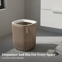 Hollow Trash Can Accessible Top Lidless Garbage Can Plastic Office Bin Stylish Design Mesh Waste Basket Minimalist