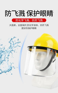 Transparent Splash Impact Protection Face Shield for Safety Helmet