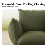 Japanese Design Adjustable Floor Lounger Foldable Adjustable Tatami Seat Washable Cover Lazy Sofa Space-Saving for Apartment Dwellers, Meditators, Small Areas, Bedroom, Living Room, Balcony