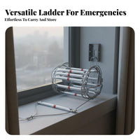 Fire Evacuation Rope Ladder Fireproof Portable Emergency Ladder Heavy Duty Equipment for Building Residents, Construction Sites, Outdoor Activities