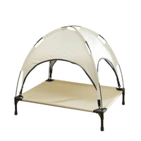 Arched Dog Cot with Canopy Oxford Cloth Elevated Pet Cot Fiber Tube Canopy Pet Bed Indoor-Outdoor for Dogs