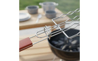 Frankfurter Grilling Basket Portable Hot Dog Grill Basket Lockable Design BBQ Frankfurter Holder for Campers, Outdoor, Camping, Picnic