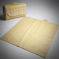 Picnic Blanket for Family Picnic, Thickened Waterproof Camping Mat with Film Coating, Beach Blanket with Storage Bag, Easy to Clean and Store