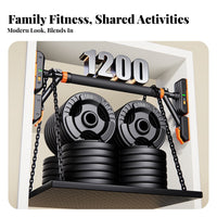 Multi-Functional No-Drill Pull up Bar Damage-without Drilling No-Drill Chin-up Bar Heavy Duty Anti-Slip for Children, Indoor