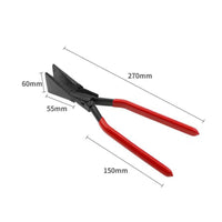 Sheet Metal Bending Pliers Anti-Slip Sheet Metal Hand Seamer Bent Jaw Pliers Darkened Heavy Duty for Mechanic