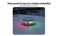 Bi-Color Boat Front Light 12V DC Red Green Navigation Light Stainless Steel Front Lamp 225 Degree Visibility Angle Waterproof