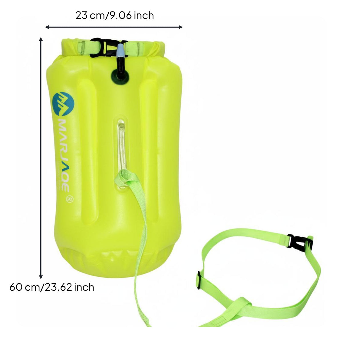 Waterproof Storage Inflatable Swim Buoy Easy to Inflate Swimming Dry Bag Buoy Lightweight for Triathletes, Snorkelers, Triathlons, Kayaking