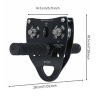 Overhead Cable Trolley Ball Bearing Zip Lines Pulley Smooth Rolling Zip Lines Trolley Kit for Children, Playground