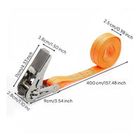 Ratchet Tie-down Strap Heavy Duty Stainless Steel Tie Down for Load Transport, Moving