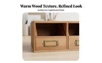 Multi-Drawer Book Rack With Drawers Desktop Hutch No Assembly Required