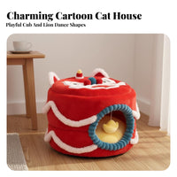 Thick Cushion Warm Cat Sleeping Bag Versatile Purpose Cat Cave Bed Breathable for Small Dog Owners, Indoors, Bedroom, Living Room