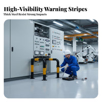 Collision-Resistant Resistant Fire Hydrant Guard Heavy Duty Steel Pipe Safety Barrier Sturdy Construction Anti-Collision Bollard High Visibility for Factory Operators, Warehouse Managers, Municipal Workers, Gas Stations, Factories, Warehouses