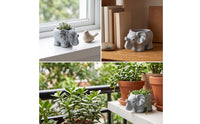 Elephant Planter Decorative Elephant Flowerpot Whimsical Cute for Gardeners, Windowsill, Desk