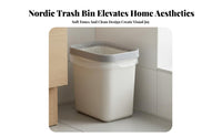 Slim Plastic Trash Bin Space-Saving Narrow Trash Can Pressure Collar Garbage Bin Minimalist Design Slim Garbage Container