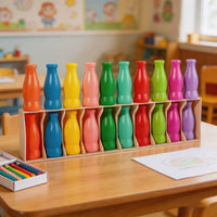 Brain Training Color Matching Bottle Game Develops Logical Thinking Bottle Peg Memory Game Cognitive Skill Builder Educational Toy Beginner-Friendly for Preschoolers