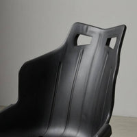 High Back Mounted Seat Shell Handle Cutouts Plastic Shell-Style Seat Shell Side Bolsters Transport Seating Ribbed Reinforcement