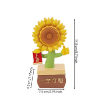 Floral Ornament Tabletop Floral Ornament Figurine Desktop Ornament with Base Yellow Figurine with Base Miniature