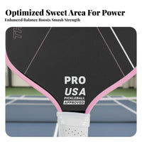 Lightweight Design 16mm Pickleball Paddle Large Sweet Area Pickleball Paddle Wear-Resistant for Adults, Training, Recreational Play, Outdoor