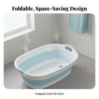 Space-Saving Foldable Pet Bathtub Easy to Clean Collapsible Pet Wash Basin Long-Lasting Foldable Dog Washing Tub Sturdy Construction for Cats, Young Dogs, Kittens, Travel, Outdoor, Camping