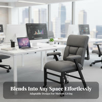 Foldable Design Reclining Desk Chair with Footrest Adjustable Backrest Wheeled Recliner with Footrest Ergonomic Support Office Furniture Thickly Padded for Telecommuting Workers, Students, Big and Tall Indivitwo-in-Singles, Restping, Dorm Room