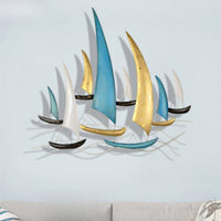 Metal Sailboat Wall Art Modern Sailboat Wall Artistic and Simple to Hang for Entryway