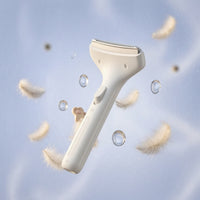 Thinning Comb Fine-Tooth Comb with Curved Head Self-Cleaning Pet Brush Stainless Steel Handheld for Long-Haired Pets, Deshedding