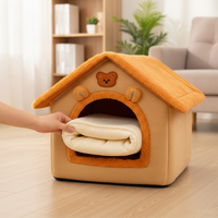 Pet House Bed for Cats and Small Dogs, Winter Warm Removable Washable Enclosed Pet Cave