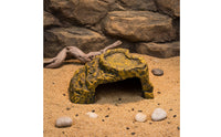Reptile Hide with Basking Platform Multi-Purpose Hide Cave with Basking Platform Reptile Cave with Step Ledge Faux-Stone